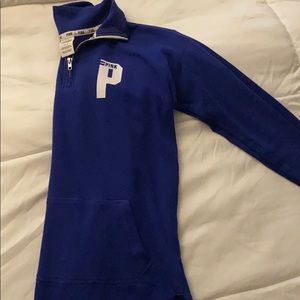 Dark blue PINK half zip up